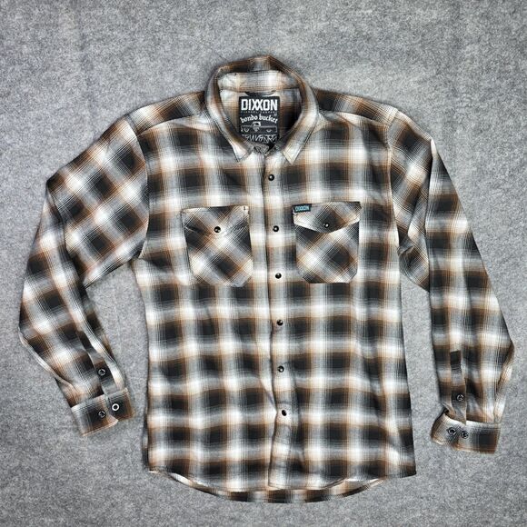 Dixxon Flannel Shirt Mens Medium Plaid Bondo Bucket Long Sleeve Workwear - Picture 1 of 9